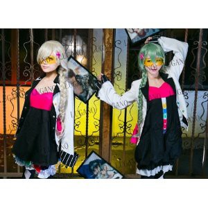 DK1968 VOCALOID★グミgumi アイドル症候群風 衣装+ウィッグ＋髪飾り コスチューム、コスプレ  完全オーダメイドも対応可能