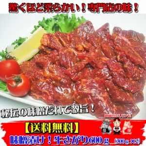 秘伝の味噌漬け牛さがり300ｇ×2袋 肉 バーベキュー 送料無料 焼肉 もつ BBQ 専門店の味