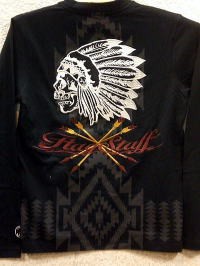 フラッグスタッフ　アメカジ　長袖Tシャツ　インディアンスカル刺繍