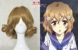 DW1399 花咲くいろは 松前緒花 風 ◆ コスプレウィッグ ＋ウイッグネット 