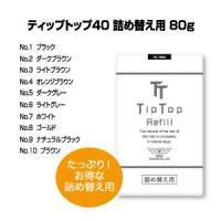 ティップトップ 40 80g 詰替用 薄毛の部分に振りかけると、静電気により付着します！瞬時に髪が増えたように見えます！