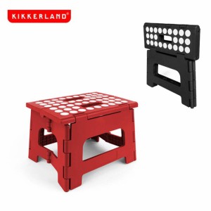 Kikkerland キッカーランド 折りたたみ式 踏み台 簡易椅子 イージー ステップアップ ライノ / スツール / レッド ホワイト ブラック