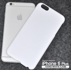 iPhone6Plus 6SPlus ハードホワイトケース 白色ハードケース 5.5インチ アイフォン6プラス 6sプラス 用 スマホケース 硬い 無地 シンプル