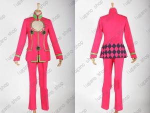 ジョジョの奇妙な冒険　ジョルノ．ジョバーナ ピンク　風 コスプレ衣装 完全オーダーメイドも対応可能  