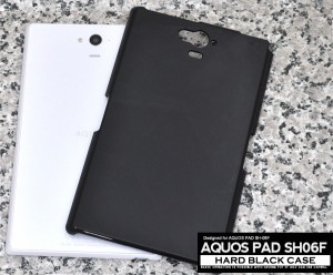 AQUOS PAD SH-06F用 ハードブラックケース 黒色ケース アクオスパッド SH-06F用 バックカバー 保護ケース 保護カバー