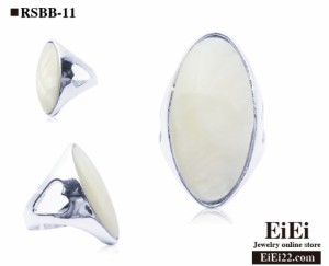 RSBB-11 天然石 カットリング 開運 パワーストーン 指輪ホワイトシェルリング 天然石リング ファッションリング