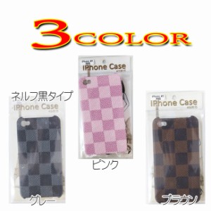 iphone4/4s用カバー チェック柄３カラー　アイフォン/スマホ