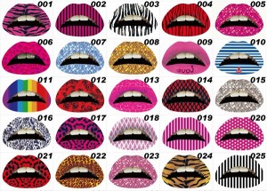 ハロウィン リップタトゥーシール ダンス 唇 リップステッカー リップシール リップタトゥー LIPs Sticker 品番：001-025