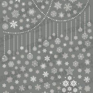 ツメキラ 雪の結晶 ★冬ネイルの大定番！クリスマスネイルにも！重ねて貼れるネイルシール♪