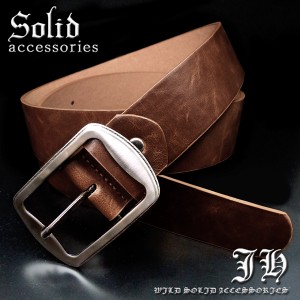 プレーンベルト シンプルベルト フェイクレザー ビンテージ ブラウン 茶 メンズ 【 belt15 】