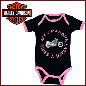 ハーレーダビッドソン Harley-Davidson ボディースーツ 肌着 下着 半袖 ロンパース 赤ちゃん あかちゃん 子供  ワンピース キッズ プレゼ