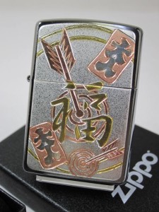 ジッポーZippo 電鋳板　福　ふく（彫金漢字　フク　祝賀）新品和柄