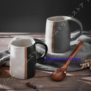 マグカップ おしゃれ コップ シンプル マグ コーヒーカップ ティーカップ 和風 レトロ 大容量 釉薬 陶器 新生活 誕生日 400ml  コーヒー 