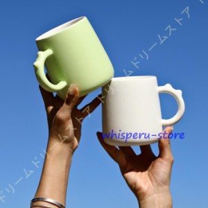 マグカップ 蓋付き 可愛い シンプル マグ コーヒーカップ ティーカップ 北欧 おしゃれ 大容量 釉薬 陶器 新生活 誕生日 450ml  コーヒー 