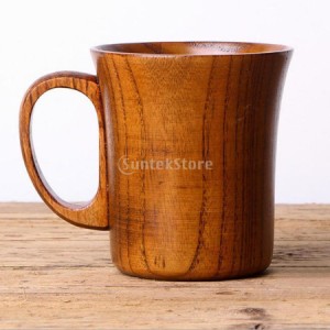 古典的 マグカップ カップ 天然木 茶 コーヒー 紅茶 ビール 工芸品 無塗装 耐久性 贈り物