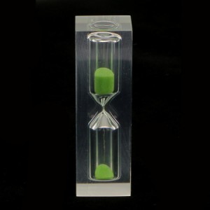 ノーブランド品 3分 タイマー 砂時計 料理 ゲーム 運動 タイミング ホームデコレーション 全9色 - 緑