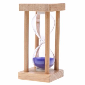 5分木製スクエアフレーム砂時計砂時計サンドタイマー時計パープル