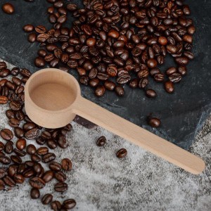 木製コーヒースプーン 計量カップ 測定ツール ショップ キッチン ホーム 16.8cmx4.7cm