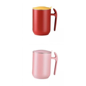 2 個コーヒー タンブラー熱コーヒー マグ ステンレス スチール マグ旅行用赤とピンク