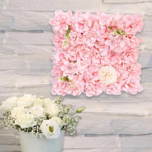 結婚式の装飾ピンクのための38x38cmの人工花の壁パネルの絹のバラ