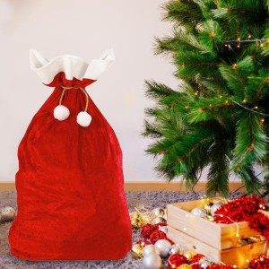 大型クリスマスギフトバッグ サンタバッグ 布巾着 クリスマスバッグ ギフトパッケージバッグ 結婚式 ホリデー クリスマスパーティーの記