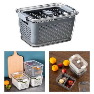食品貯蔵容器貯蔵容器冷蔵庫用冷蔵庫収納ボックスラージグレー