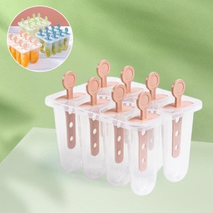 再利用可能なアイスキャンデー型イージーリリースアイスクリーム型キッチンツールピンク