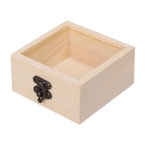 保管用の未完成の木箱 工芸品用の木箱、蓋付きの小さなクラフト木箱 DIYの誕生日パーティーギフト用