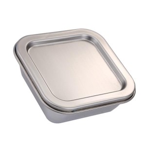 ステンレススチールのキッチン食品crisper容器新鮮な収納ボックス正方形