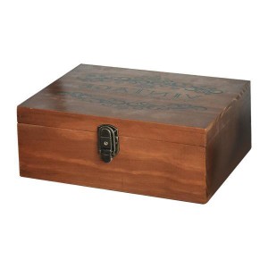 木製収納ボックス ウッドボックス ジュエリーケースホルダー オーガナイザー 記念品チェストボックス ウッド31.5x23.3x11.5cm