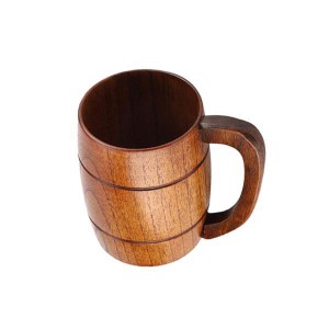 400ml 木製マグ ティーウォーター ドリンクカップ 木製コーヒーマグ キャンプカップ 木製カップ お祝い 旅行 キャンプ用