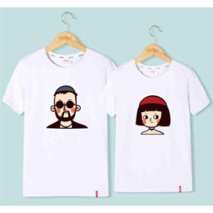 ペアシャツ tシャツ カップル ペアルック 半袖 キャラクター 夏物 部屋着 韓国風 ファッション クルーネック 可愛い /バレンタインデー