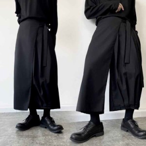 パンツ ズボン メンズ レディース キュロット 袴 サーカスパンツ バルーンパンツ 黒 ブラック かっこいい 侍 ズボン ボトムズ 夏 ワイド