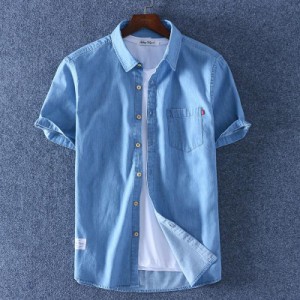 シャツ メンズ メンズシャツ 半袖シャツ メンズ 厚手 春服 メンズ 夏服 メンズ