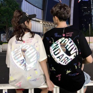 Tシャツ メンズ レディース タイダイ柄 半袖 夏 トップス ゆるい 韓国ファッション 原宿系 ヒップホップ ダンス カジュアル ストリート風