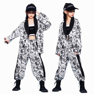 子供服 キッズ ダンス衣装  ヒップホップ ダンス 衣装 女の子 スーツ セットアップ ジャケット パンツ 子供服 HIPHOP キッズダンス衣装  