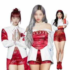 韓国 大人 アイドル 衣装 ジャズ ダンス衣装  セットアップ レディース 白 レッド ステージ衣装 トップス スカート パンツ k-pop 衣装 レ