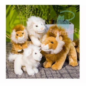 ライオン ぬいぐるみ リアル 動物 おもちゃ 子供 お誕生日 プレゼント 28cm