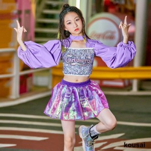 キッズダンス衣装 ヒップホップ 女の子 ステージ衣装 ダンス衣装 韓国子供服 HIPHOP 応援団 ジャズダンスチアリーダー 衣装 練習着 セッ