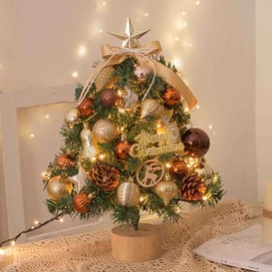 クリスマスツリー 卓上 おしゃれ 北欧 ミニツリー クリスマスツリー オーナメント セット クリスマスツリー キット 子供会 LEDライト付き