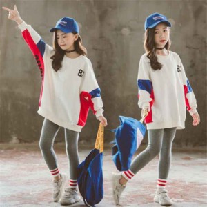 子供服 セットアップ 女の子 上下 韓国 子ども服 パンツセット スポーツウェア スウェット トレーナー カジュアル 春秋