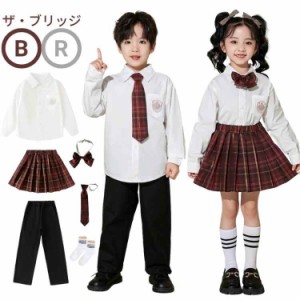 チェック柄 子供服 キッズダンス 衣装 ブラウン 白 黒 シャツ スカート パンツ 女の子 男の子 カッコいい ヒップホップ 入学式 卒業式 卒