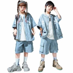 子供服 ダンス 衣装 キッズ セットアップ ヒップホップ 単品 シャツ ショーツ チョッキ ヒップホップ キッズダンス 男の子 女の子 セット