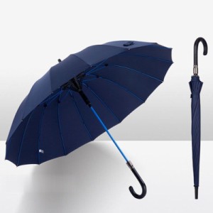 傘 メンズ おしゃれ 長傘 雨傘 本骨 2重 布 大きい 男性用 ビジネス 特大 傘袋付き 高強度 折れにくい 肩か