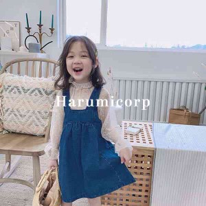 韓国子供服 セットアップ キッズ 子供服 女の子 春夏 tシャツ 長袖 ワンピース サロペット デニムワンピース おしゃれ 可愛い こども服 