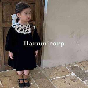 ワンピース キッズ 女の子 ベビー服 秋冬 長袖ワンピース 花柄 子供服 子ども服 ガールズ おしゃれ 可愛い 子供ドレス 七五三 誕生日 結