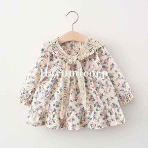 ワンピース キッズ 春秋 女の子 73〜110cm ベビー服 長袖ワンピース 子供服 花柄ワンピース 結婚式 子ども服 新生児 赤ちゃん おしゃれ 