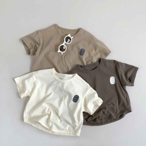 Tシャツ キッズ 男の子 女の子 半袖 ベビー服 tシャツ 無地 子供服 トップス ジュニア 綿 コットン カットソー 夏服 ユニセックス 子ども