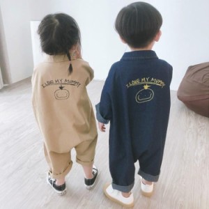 韓国子供服 子とも服 サロペット キッズサロペット 春秋 可愛い きれいめ 男の子 女の子 長袖 キッズカジュアル オシャレ 通学 七五三 2