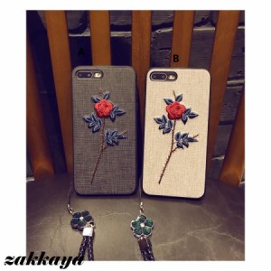 iPhone11 ケース アイフォン 11 ケース iPhone11pro ケース iPhoneXR ケース iPhone SE2 XS 8 7 6s ケース 刺繍 おしゃれ 裁縫 薔薇 花 